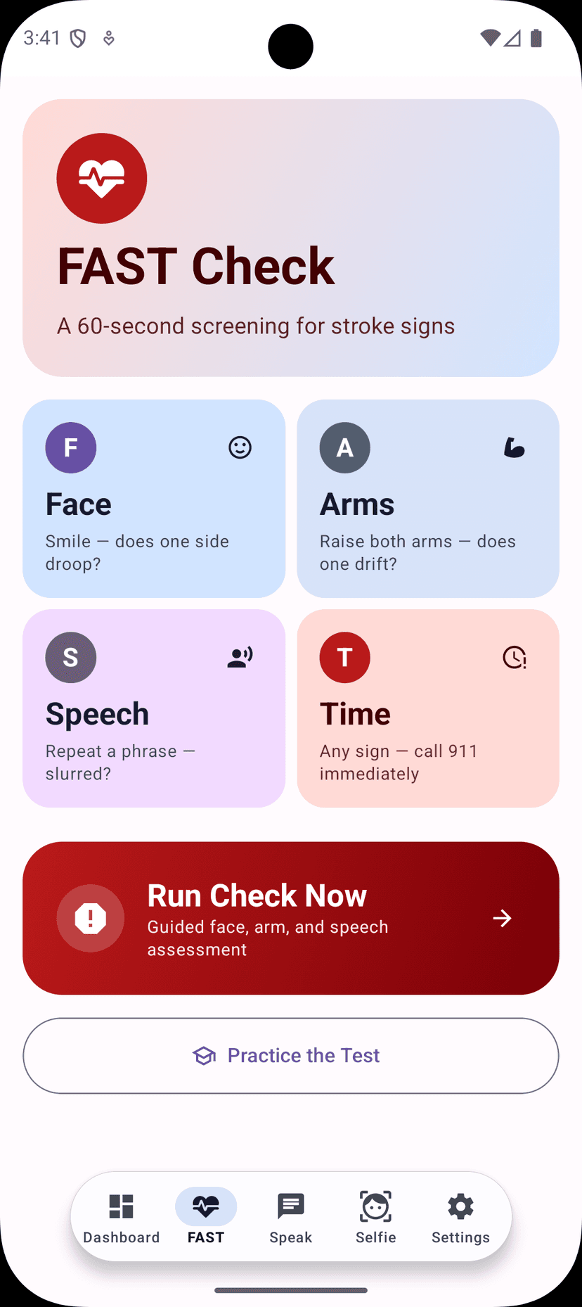 AphaSay FAST Check — stroke triage