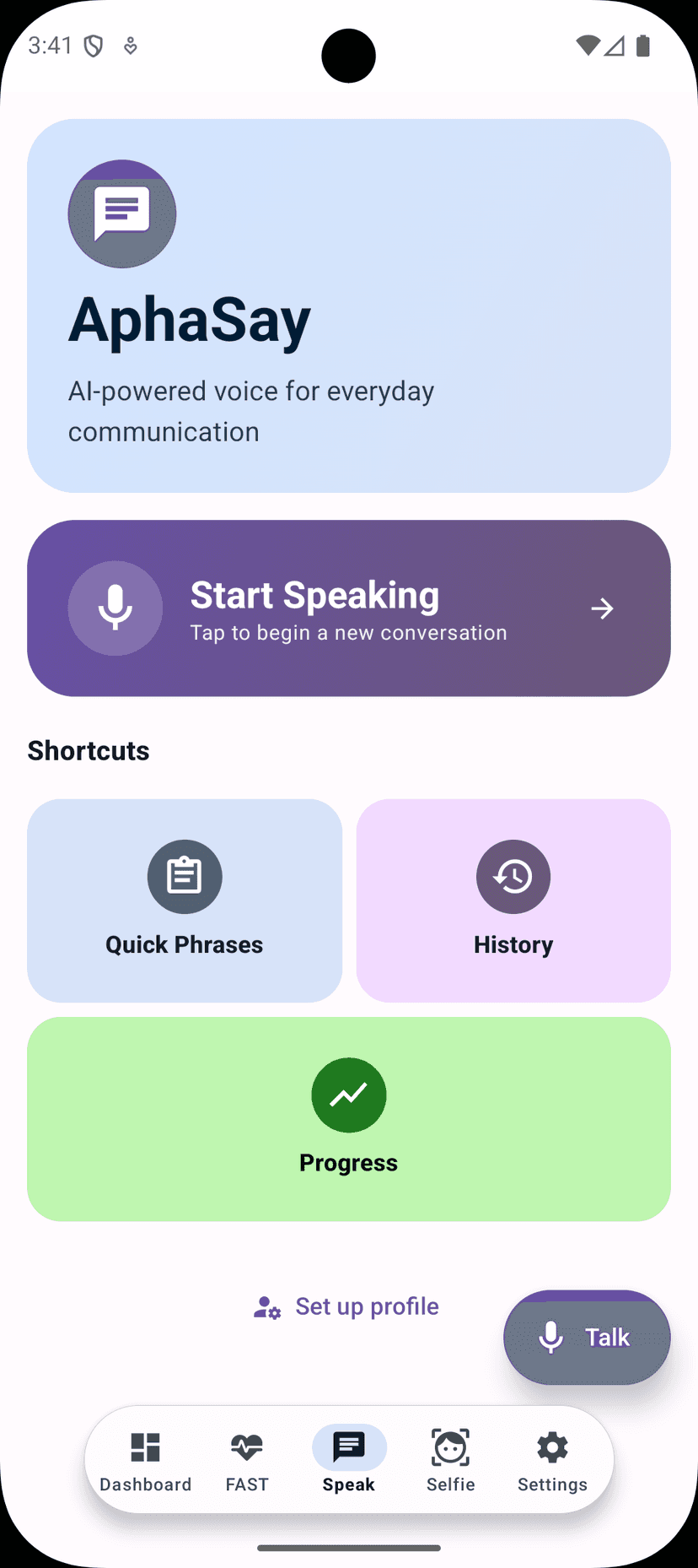 AphaSay Speak — AI reconstruction